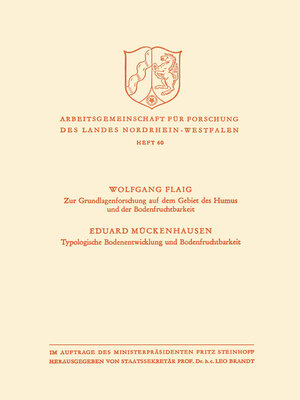 cover image of Zur Grundlagenforschung auf dem Gebiet des Humus und der Bodenfruchtbarkeit. Typologische Bodenentwicklung und Bodenfruchtbarkeit